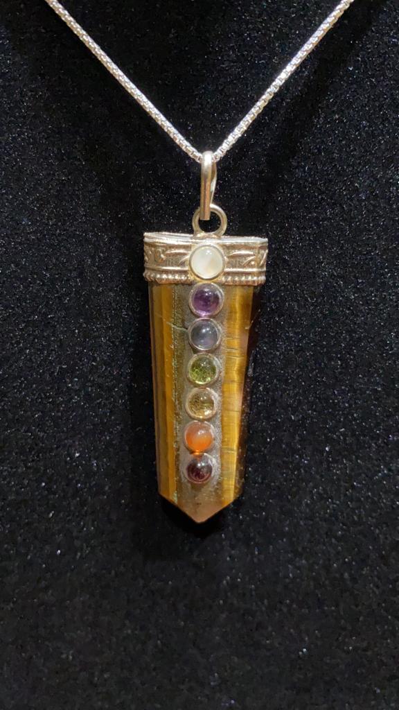 tiger eye crystal pendant