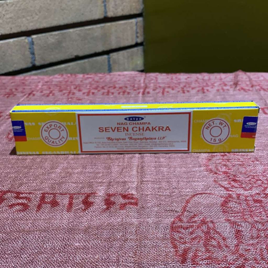 Satya Seven Chakra Stick Incense - 15 Gram Pack