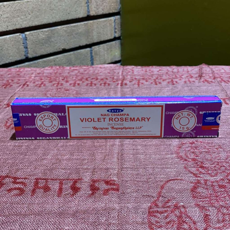 Satya Violet Rosemary Stick Incense - 15 Gram Pack