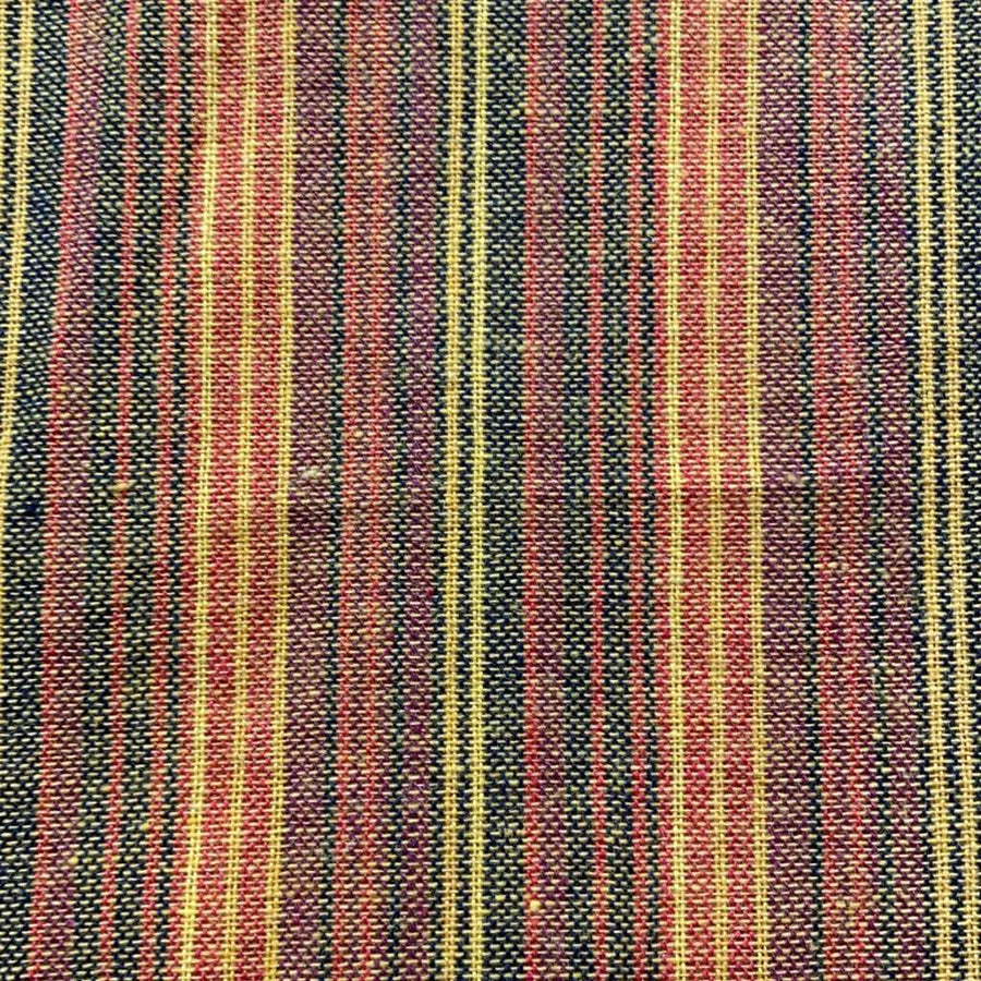 Cotton Bhutani Trim Long-Sleeve Round Neck Tunic - Stripes