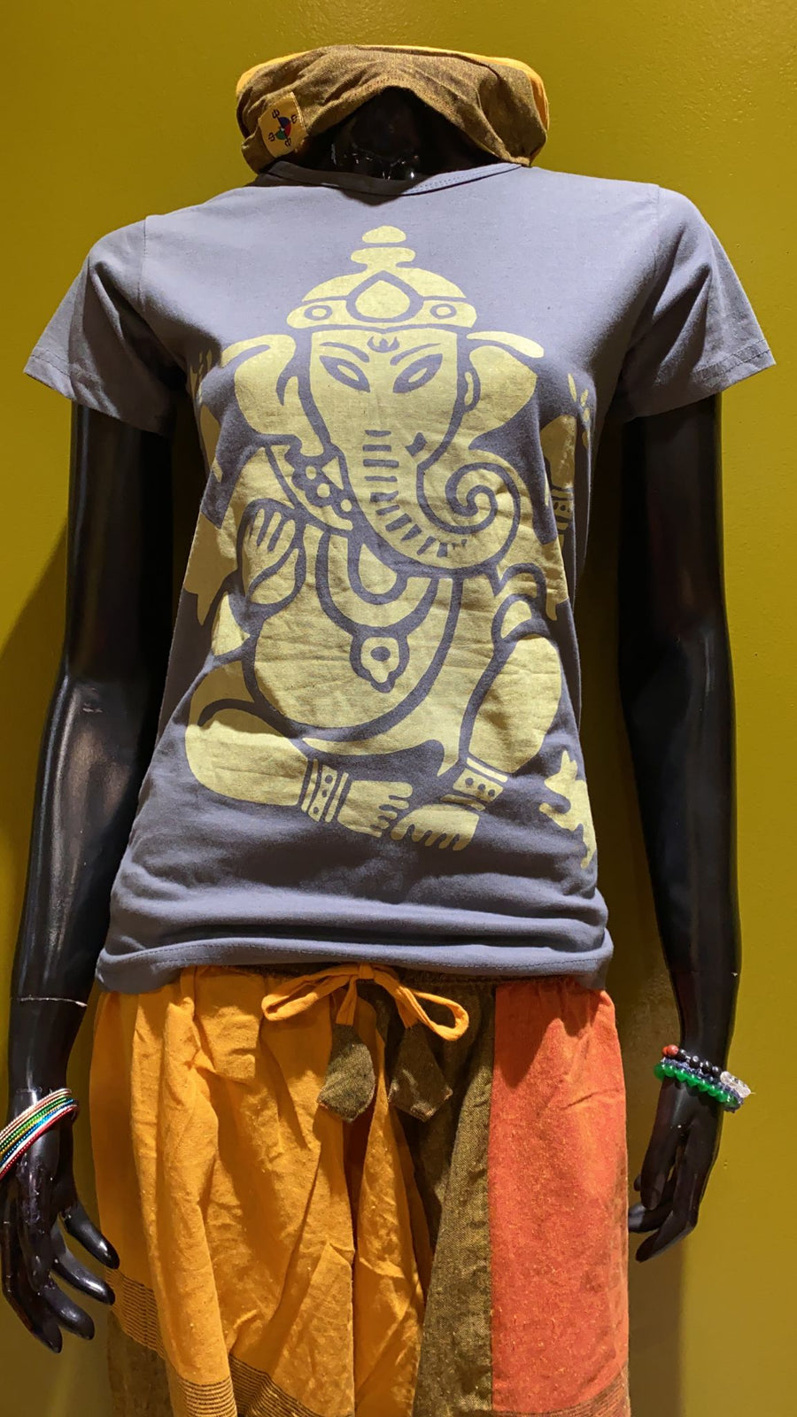 Ganesh Painted Cotton Babydoll Tee Shirt
