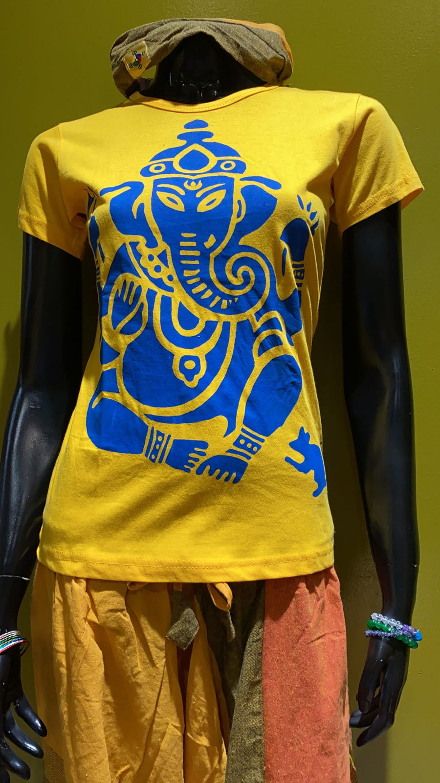 Ganesh Painted Cotton Babydoll Tee Shirt