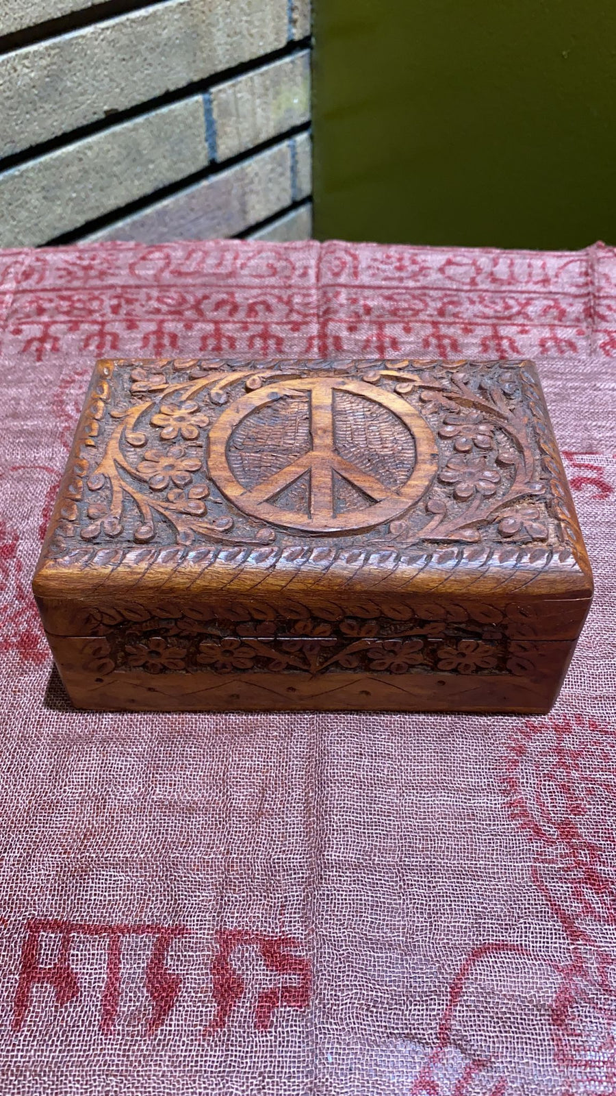 wooden lock box